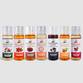 Cold Pressed Oils Bundle - Kalonji + Sesame Seeds + Alsi + Sweet Almond + Coconut + Mustard + Castor Oil - The Nature's Pick