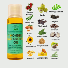 Wonder Hair Growth Oil + Keratin Sulfate-Free Shampoo - The Nature's Pick