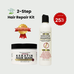 Keratin Hair Mask + Keratin Sulfate-Free Shampoo - The Nature's Pick