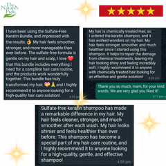 Keratin Sulfate-Free Shampoo + Keratin Hair Mask + Active Hair Serum