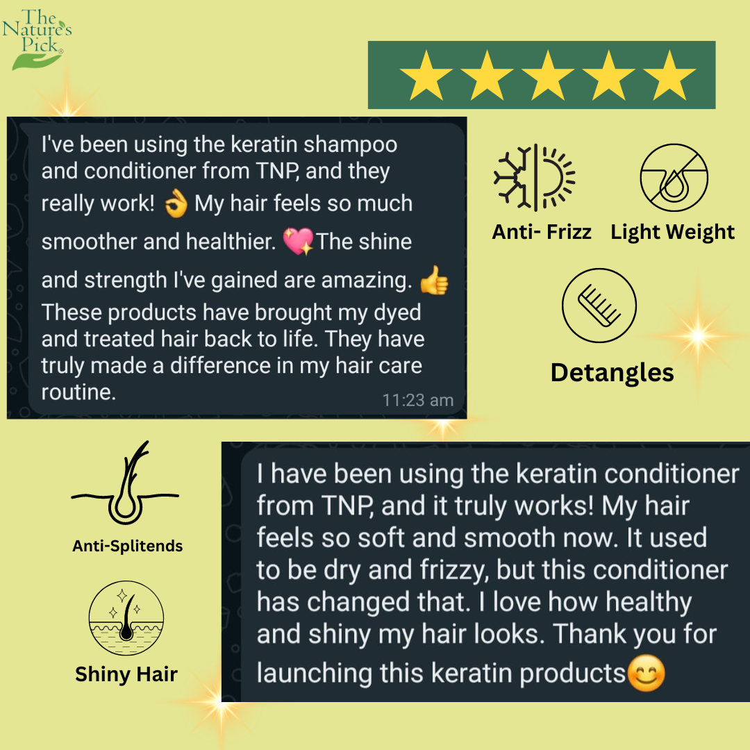 Keratin Sulfate-Free Shampoo + Conditioner - The Nature's Pick
