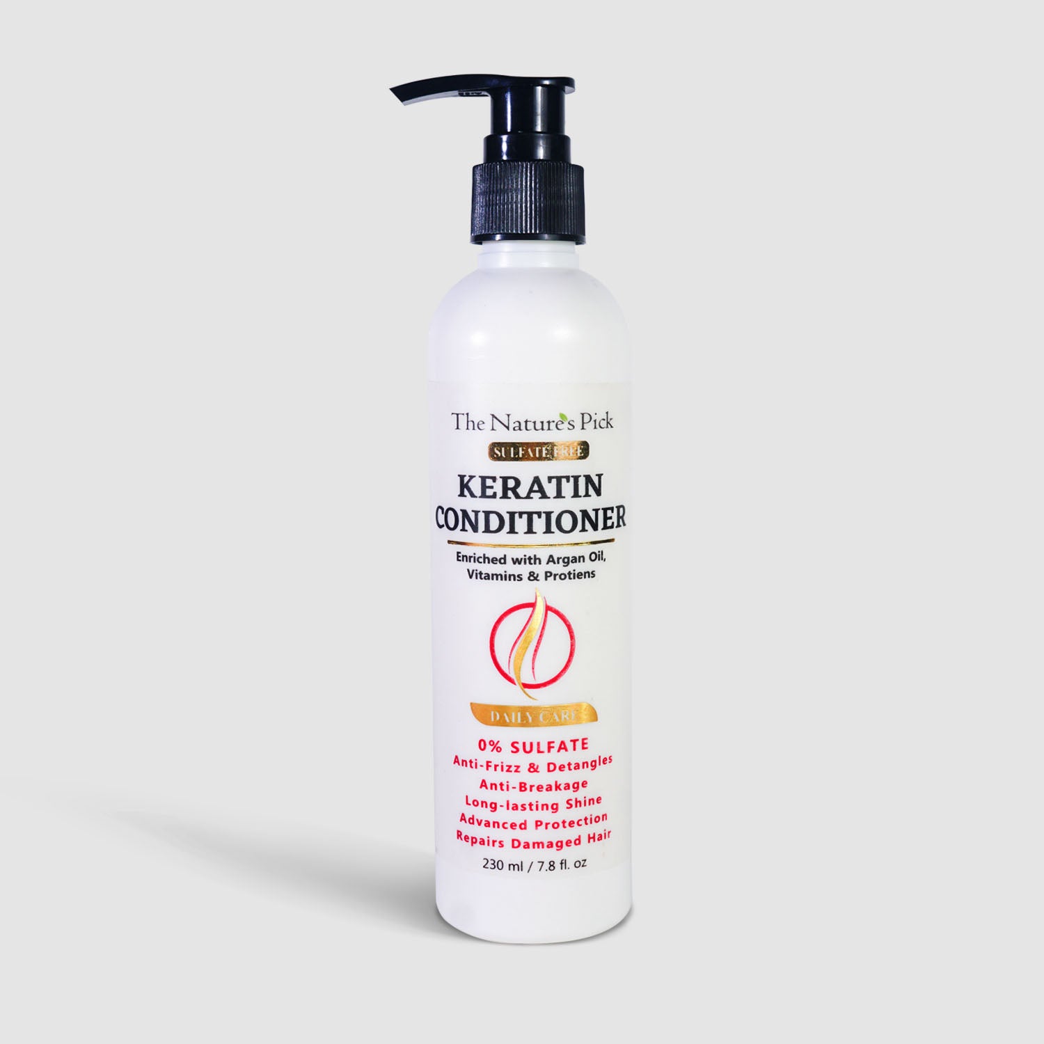 Keratin Sulfate-Free Bundle - Shampoo + Conditioner + Hair Mask + Active Hair Serum - The Nature's Pick