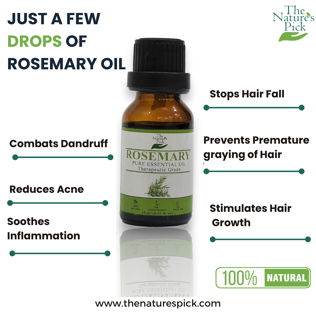 Wonder Hair Growth Oil + Rosemary Essential Oil - The Nature's Pick
