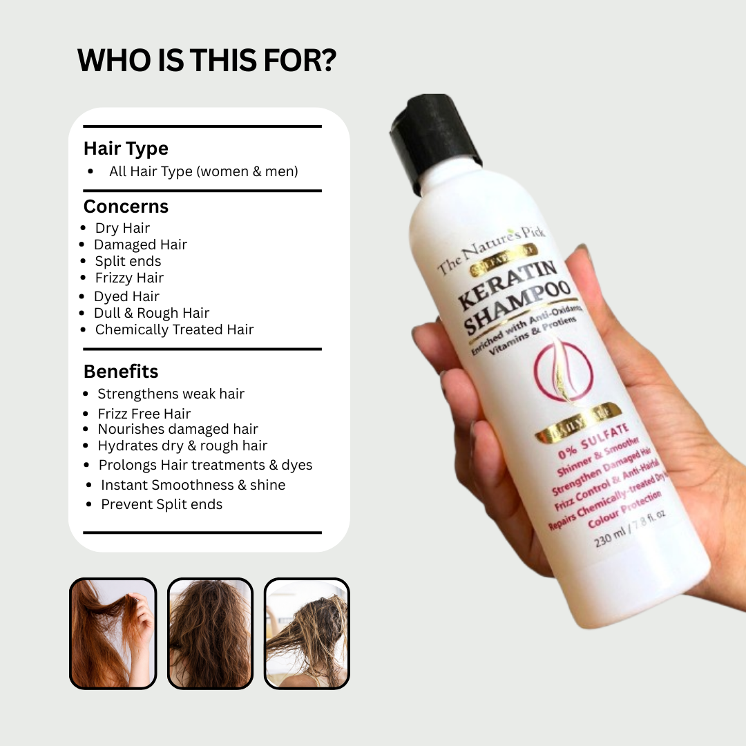 Keratin Sulfate-Free Shampoo - The Nature's Pick